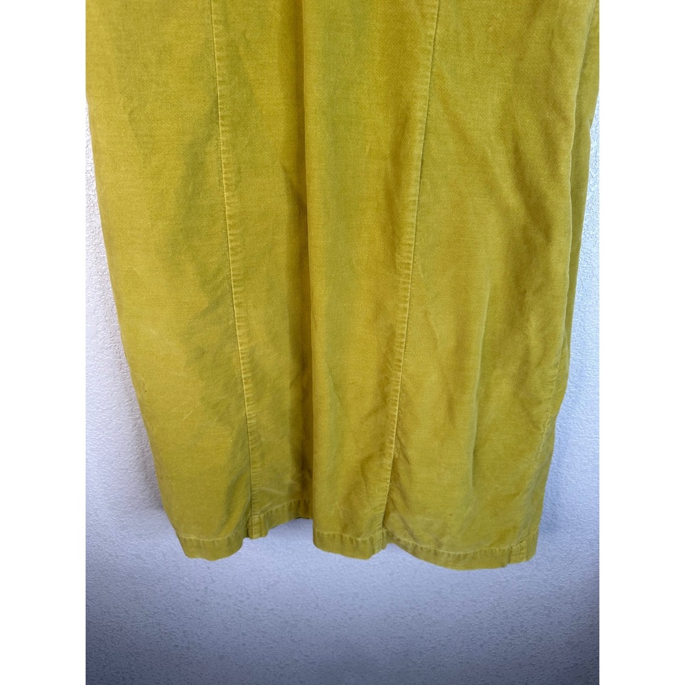 Boden Women's Mustard Yellow Embroidered Velveteen Shift Dress Size 8 - Picture 4 of 7